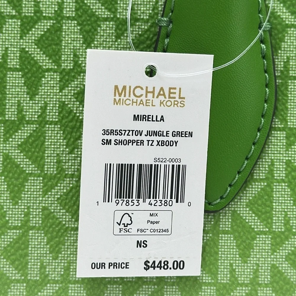 Michael Kors Green Patterned Handbag